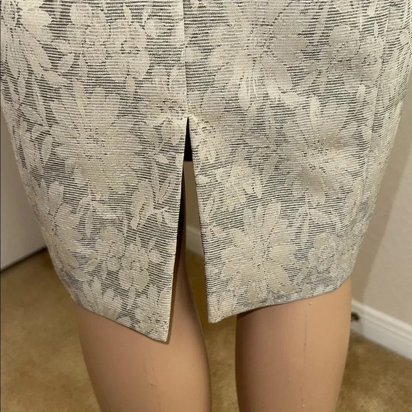 NWT Preston & York Cream and Gray Floral Dress Size 10 With a Coat Size 8. - Picture 8 of 16